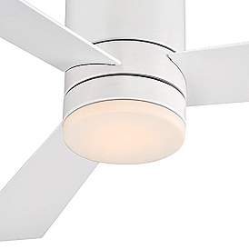 Image3 of 52" Modern Forms Axis Matte White Hugger Wet LED Smart Ceiling Fan more views