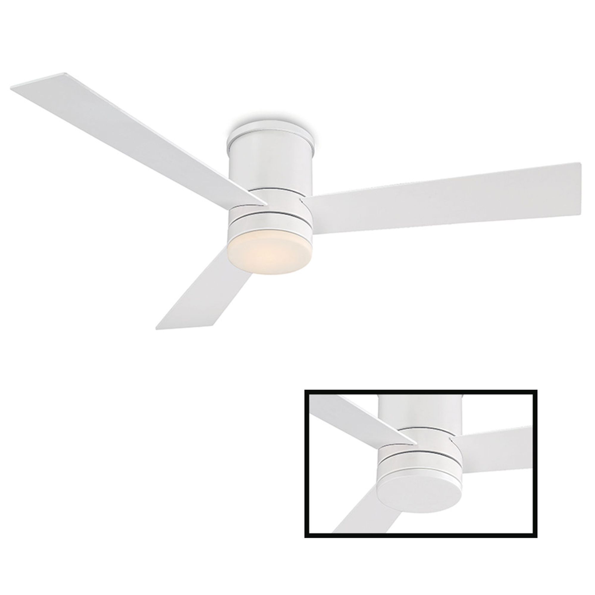 Image 2 52" Modern Forms Axis Matte White LED Smart Indoor/Outdoor Ceiling Fan more views