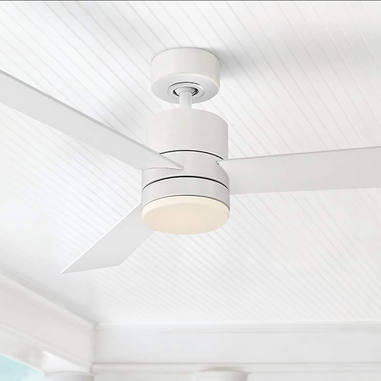 Image 2 52 inch Modern Forms Axis Matte White LED Wet Rated Smart Ceiling Fan