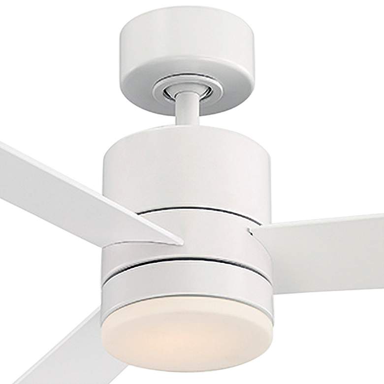 Image 4 52" Modern Forms Axis Matte White LED Wet Rated Smart Ceiling Fan more views