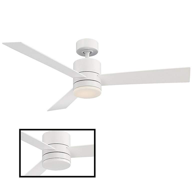 Image 4 52 inch Modern Forms Axis Matte White LED Wet Rated Smart Ceiling Fan more views