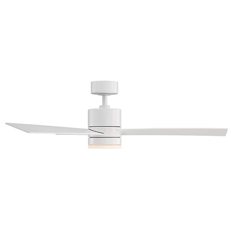 Image 6 52" Modern Forms Axis Matte White LED Wet Rated Smart Ceiling Fan more views