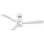 52" Modern Forms Axis Matte White LED Wet Rated Smart Ceiling Fan in scene