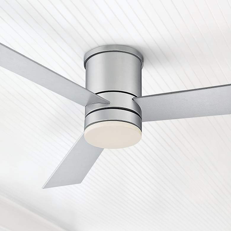 Image 1 52" Modern Forms Axis Titanium Hugger Wet LED Smart Ceiling Fan