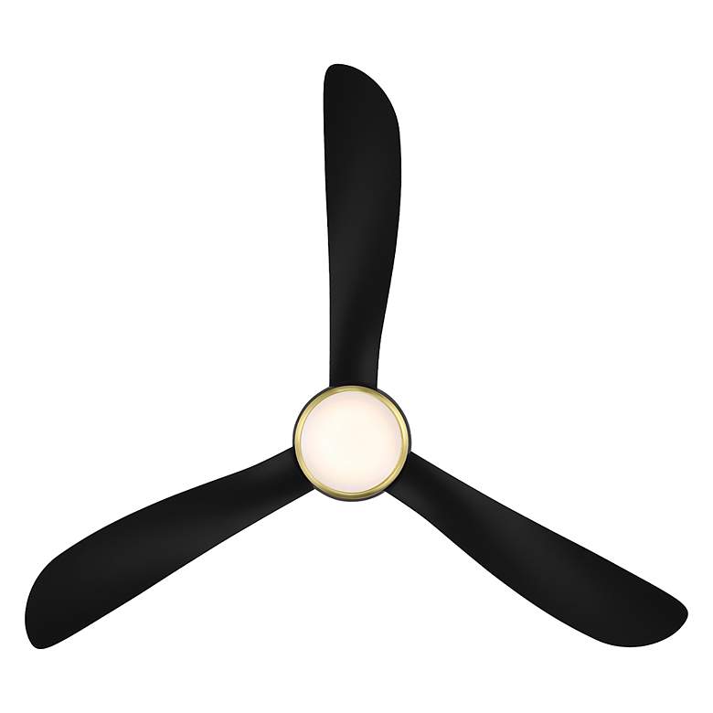 52&quot; Modern Forms Corona Black Brass LED Hugger Fan with Remote more views