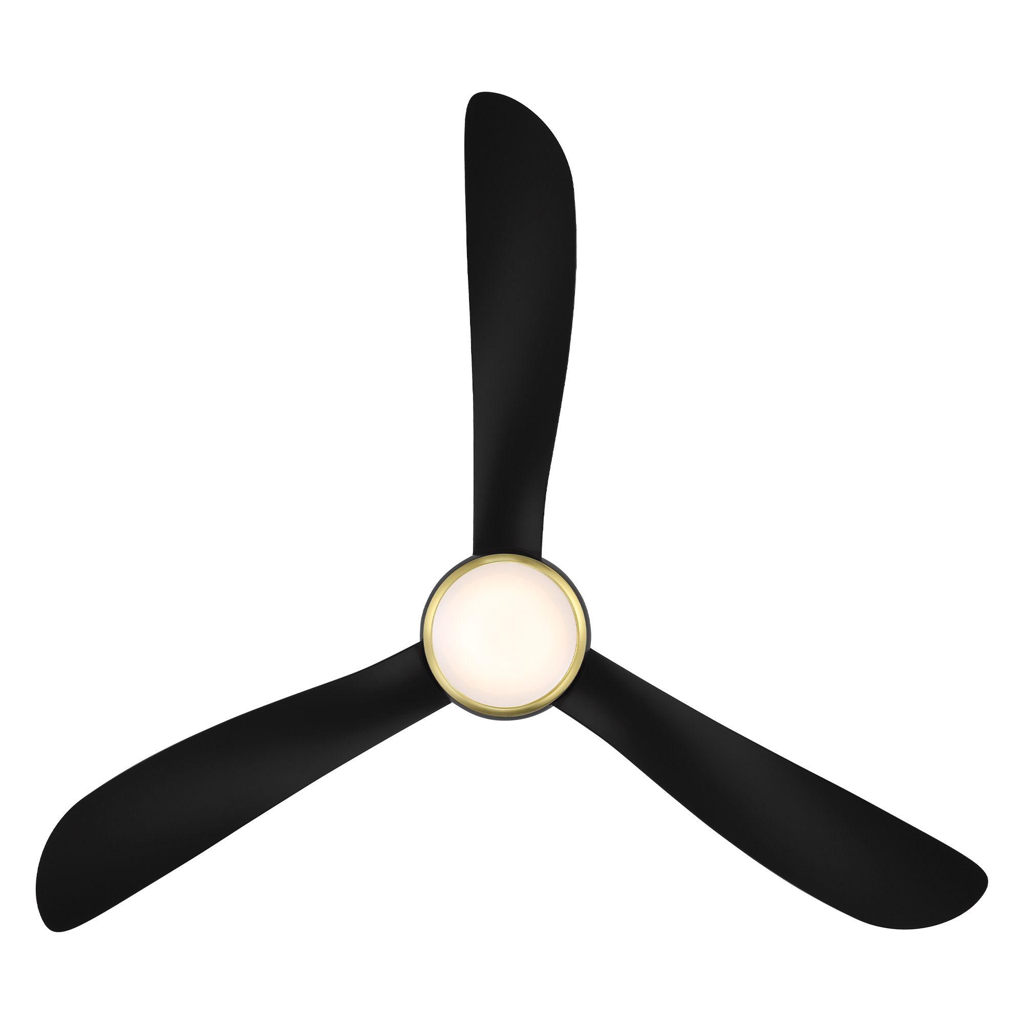 Image 4 52" Modern Forms Corona Black Brass LED Smart Hugger Fan - Made to Ord more views