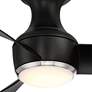 52" Modern Forms Corona Black Nickel Wet LED Smart Hugger Fan in scene