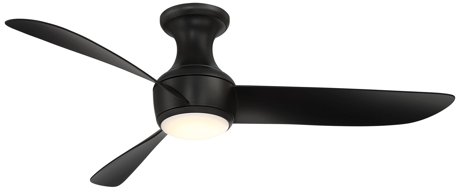 52" Modern Forms Corona Matte Black LED Smart Hugger Fan - Made to Ord
