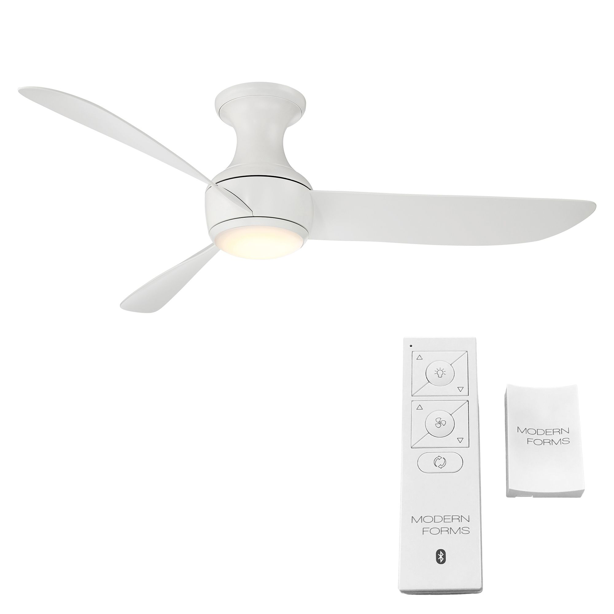 Image 5 52" Modern Forms Corona Matte White 2700K LED Ceiling Fan - Made to Or more views