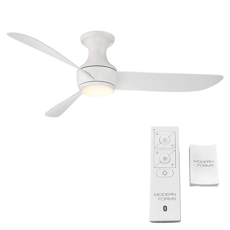 Image 5 52" Modern Forms Corona Matte White 2700K LED Ceiling Fan more views