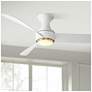 1_52" Modern Forms Corona Matte White Brass LED Smart Hugger Fan
