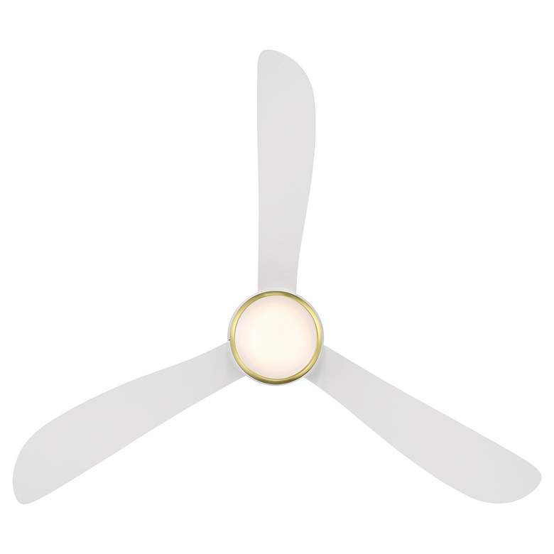 Image 4 52" Modern Forms Corona Matte White Brass LED Smart Hugger Fan more views