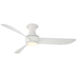 52&quot; Modern Forms Corona Matte White LED Hugger Fan with Remote