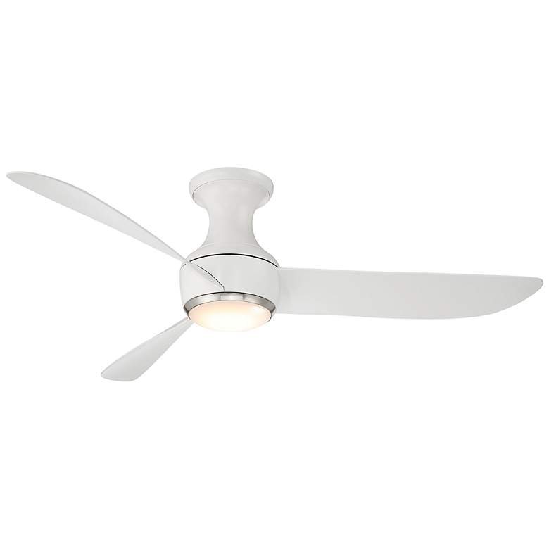 Image 1 52" Modern Forms Corona White/Nickel 2700K LED Smart Wet Fan