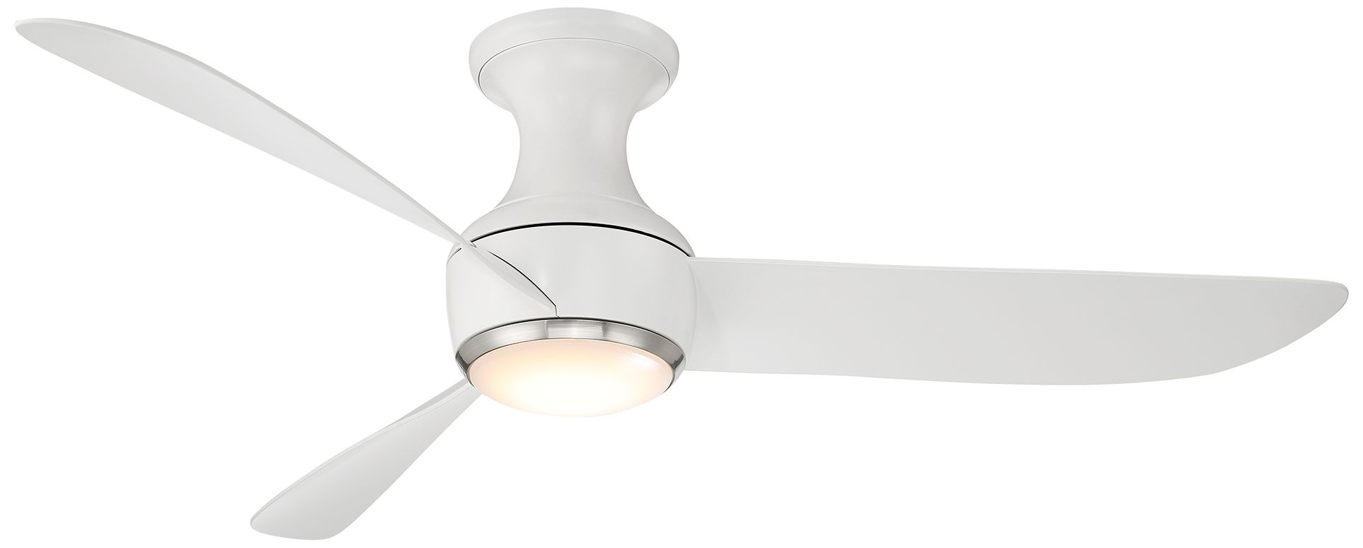 52" Modern Forms Corona White Nickel LED Smart Hugger Fan - Made to Or