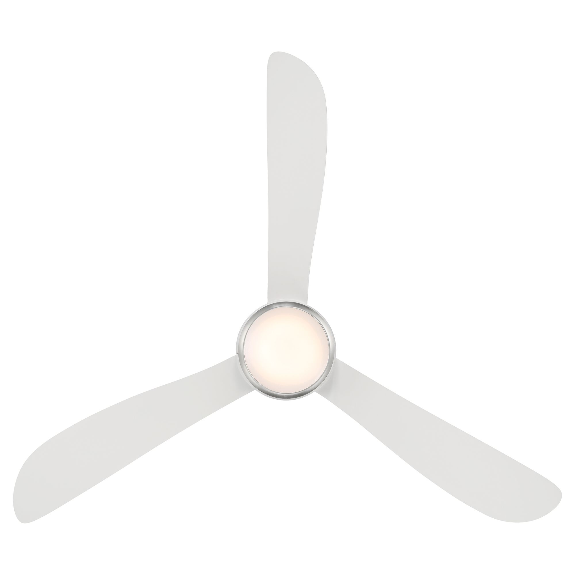 Image 5 52" Modern Forms Corona White Nickel LED Smart Hugger Fan - Made to Or more views