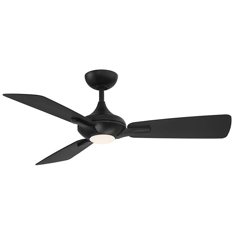 Image 1 52 inch Modern Forms Mykonos Matte Black 2700K LED Smart Ceiling Fan