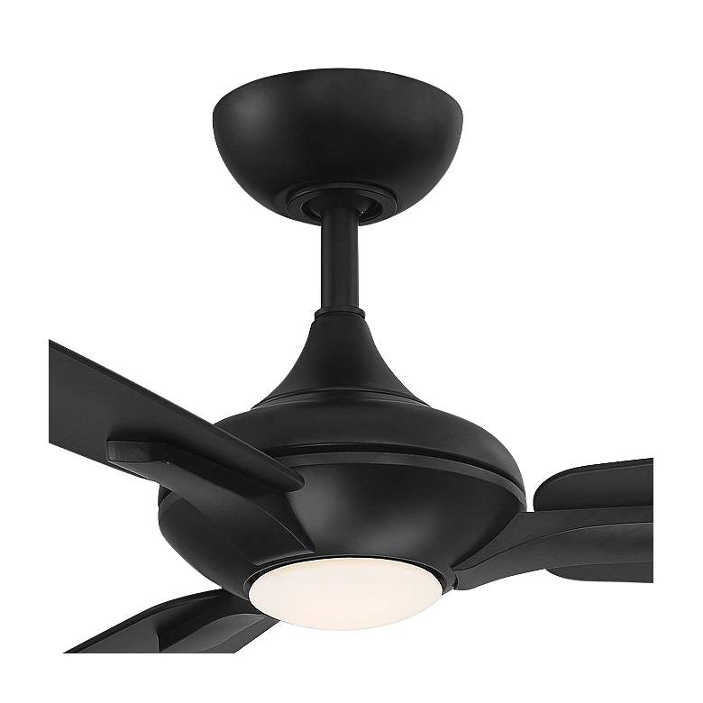 Image 2 52" Modern Forms Mykonos Matte Black 2700K LED Smart Ceiling Fan more views