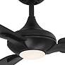 52" Modern Forms Mykonos Matte Black 3500K LED Smart Ceiling Fan