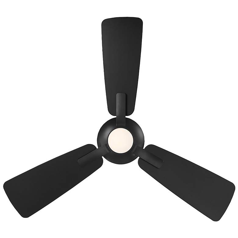 Image 5 52 inch Modern Forms Mykonos Matte Black 3500K LED Smart Ceiling Fan more views