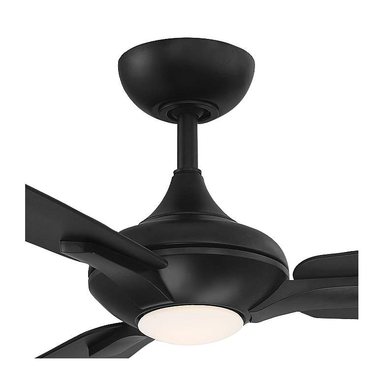 Image 2 52" Modern Forms Mykonos Matte Black LED Smart Ceiling Fan more views