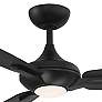 52" Modern Forms Mykonos Matte Black LED Smart Ceiling Fan