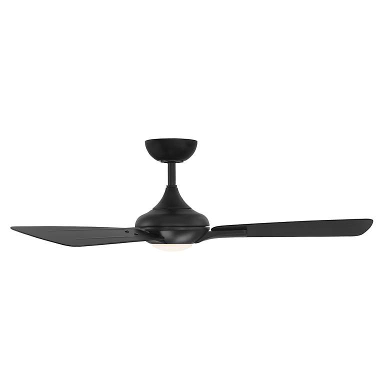 Image 3 52" Modern Forms Mykonos Matte Black LED Smart Ceiling Fan more views