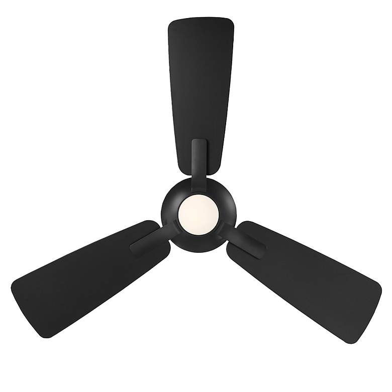 Image 4 52" Modern Forms Mykonos Matte Black LED Smart Ceiling Fan more views