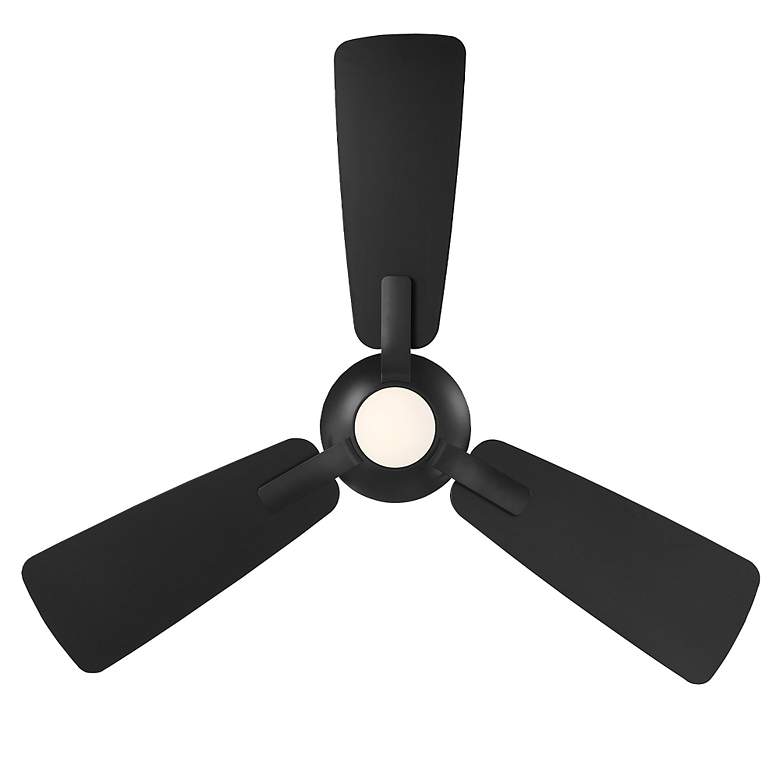 Image 4 52" Modern Forms Mykonos Matte Black LED Smart Ceiling Fan more views