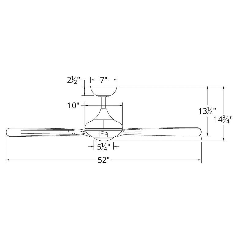 Image 5 52" Modern Forms Mykonos Matte Black LED Smart Ceiling Fan more views