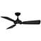 52" Modern Forms Mykonos Matte Black LED Smart Ceiling Fan