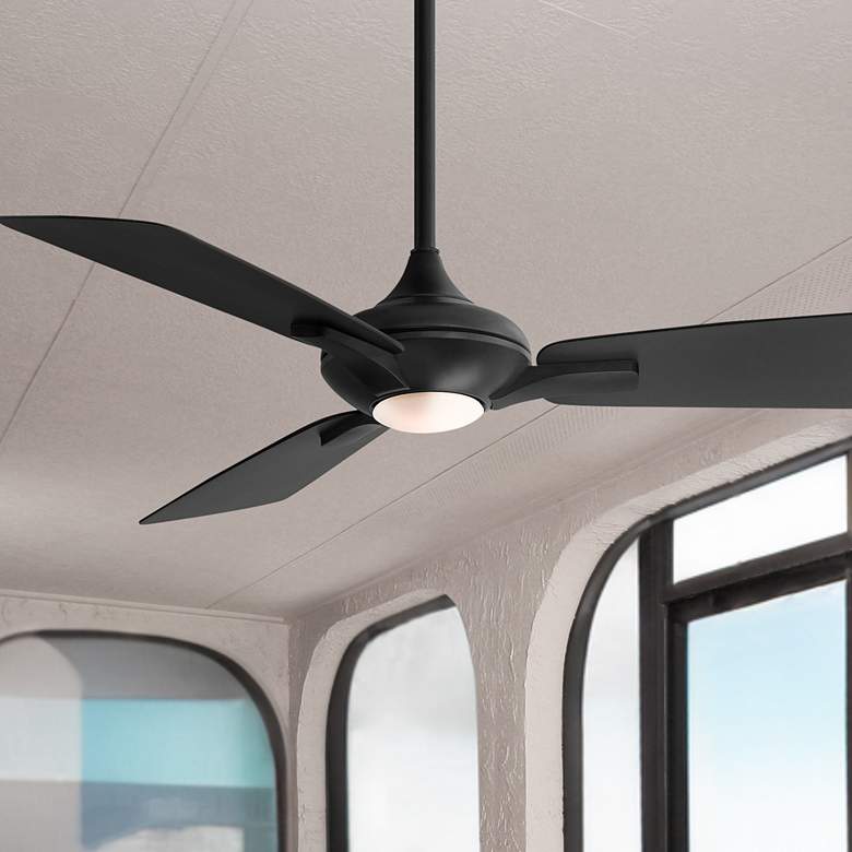 Image 1 52" Modern Forms Mykonos Matte Black LED Smart Ceiling Fan