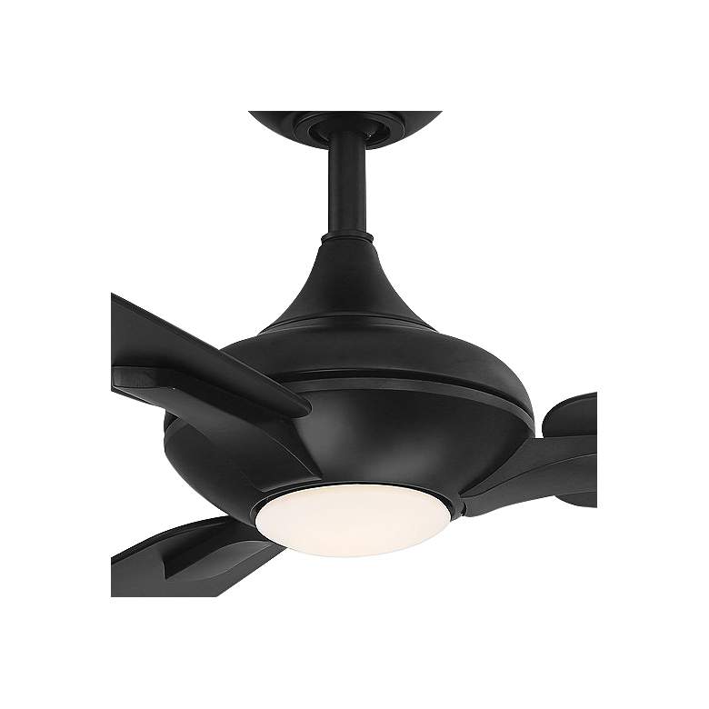 Image 3 52" Modern Forms Mykonos Matte Black LED Smart Ceiling Fan more views