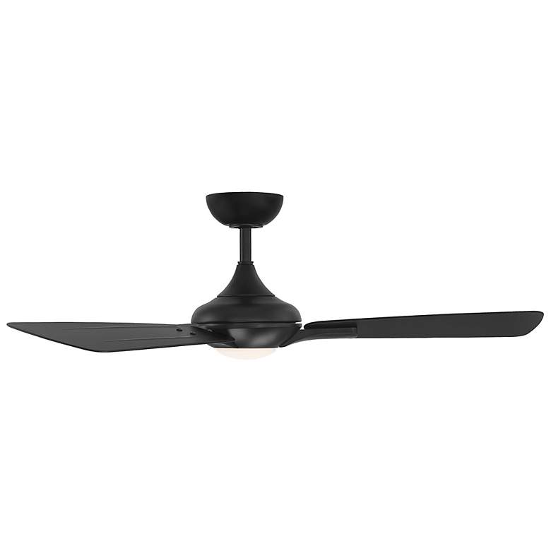 Image 5 52" Modern Forms Mykonos Matte Black LED Smart Ceiling Fan more views