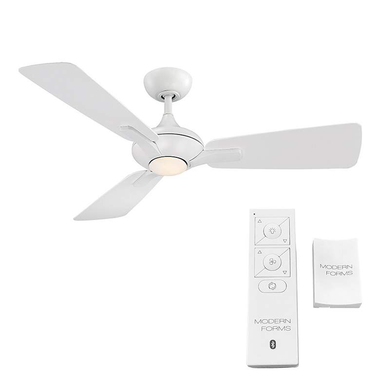 Image 6 52" Modern Forms Mykonos Matte White LED Ceiling Fan more views