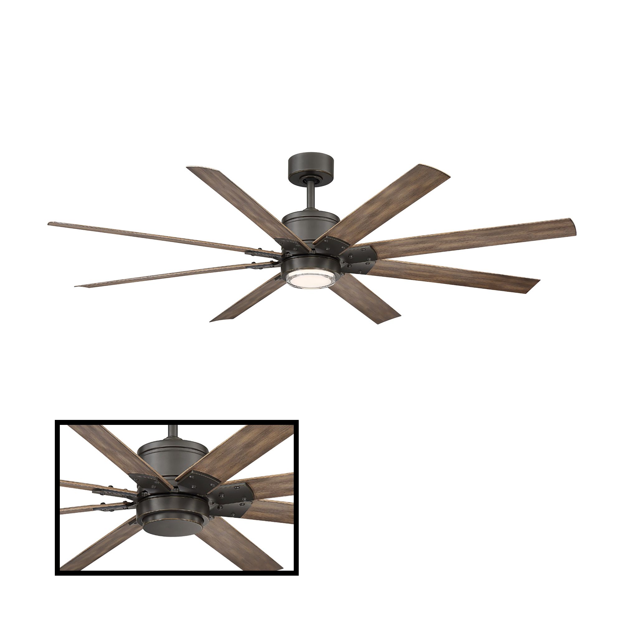 Thumbnail4 of 52" Modern Forms Renegade Bronze LED Smart Ceiling Fan - Made to Order more views