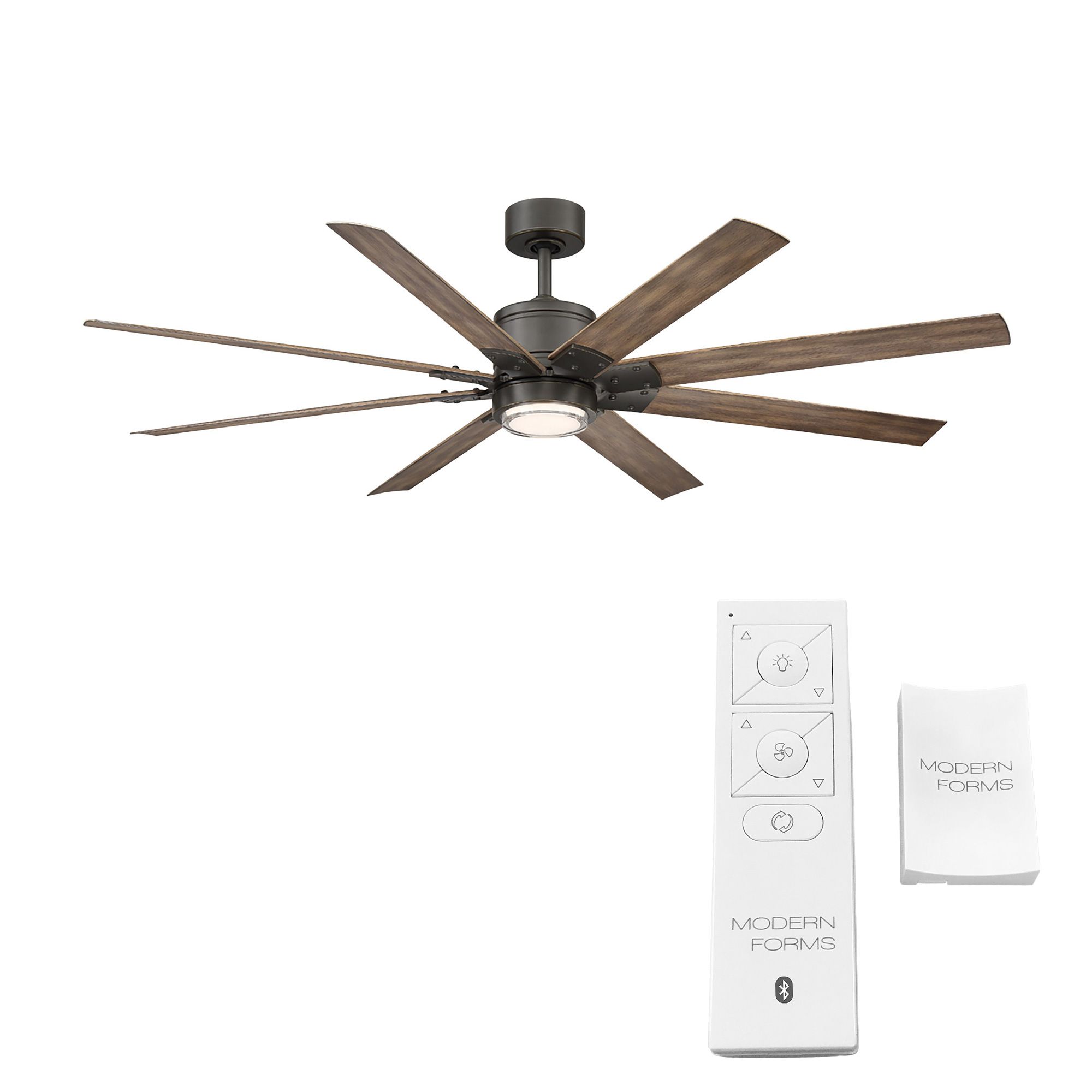 52" Modern Forms Renegade Bronze LED Smart Ceiling Fan - Made to Order in scene