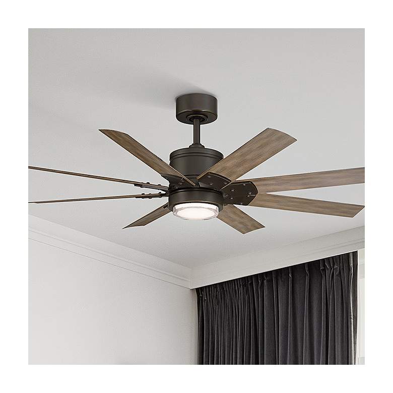 Image 2 52" Modern Forms Renegade Bronze LED Smart Ceiling Fan