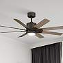 52" Modern Forms Renegade Bronze LED Smart Ceiling Fan in scene