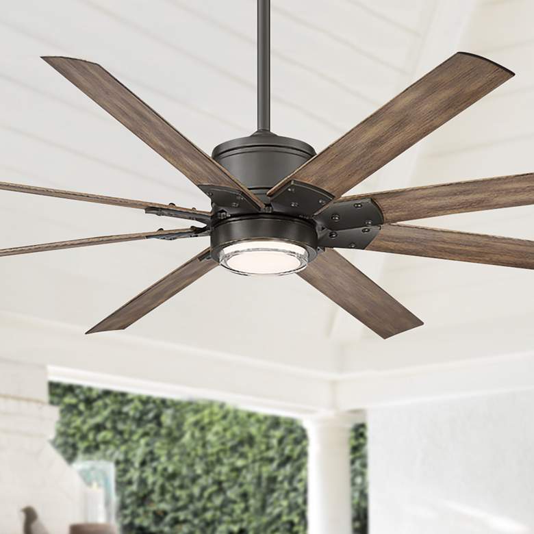 Image 1 52" Modern Forms Renegade Bronze LED Wet Rated Smart Ceiling Fan