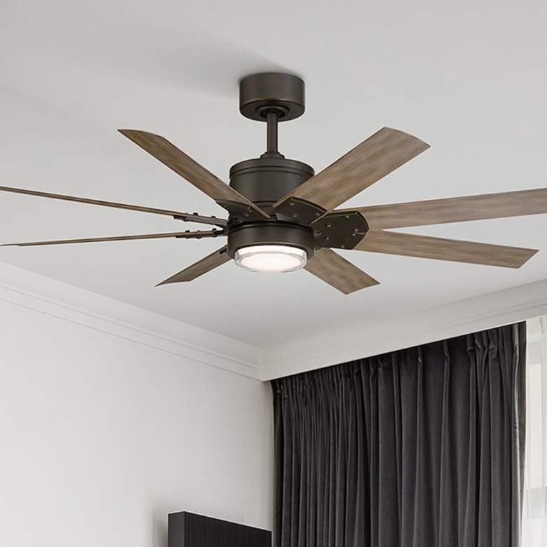 Image 1 52 inch Modern Forms Renegade Bronze LED Wet Rated Smart Ceiling Fan