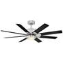 52" Modern Forms Renegade Brushed Nickel 2700K LED Smart Ceiling Fan