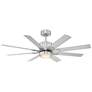 52" Modern Forms Renegade Brushed Nickel 2700K LED Smart Ceiling Fan