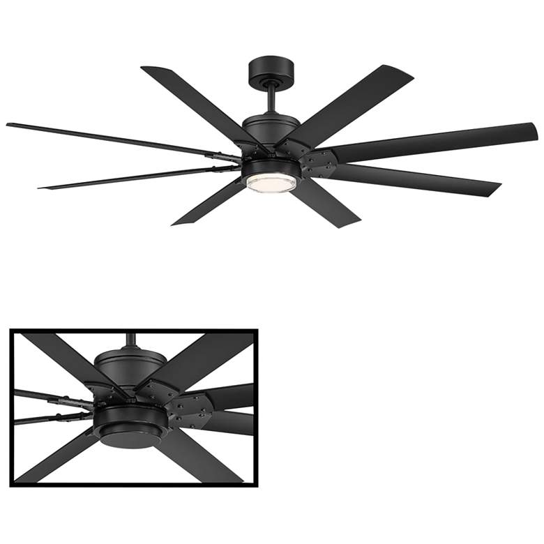 Image 5 52 inch Modern Forms Renegade Matte Black 2700K LED Smart Ceiling Fan more views