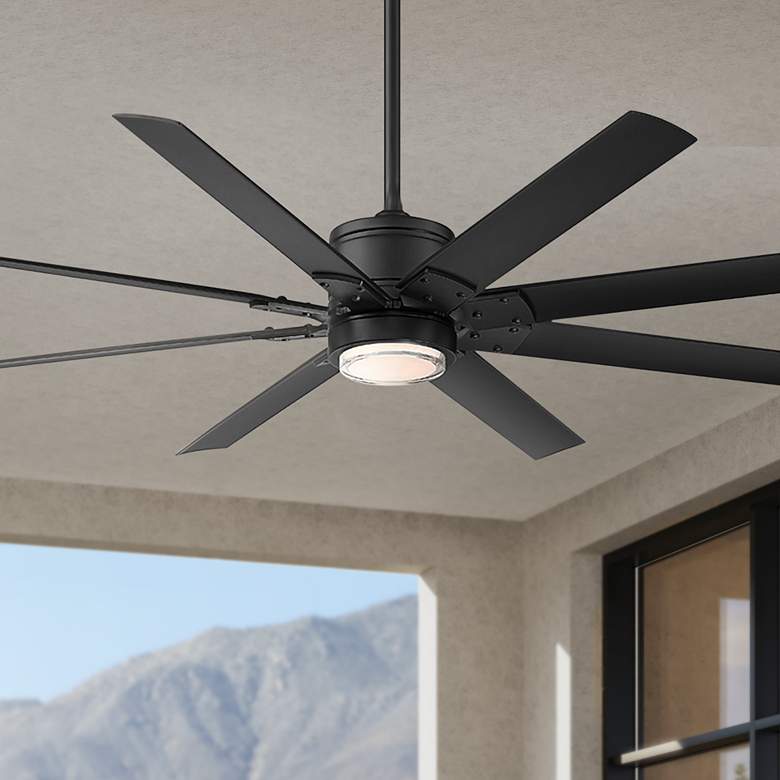 Image 2 52 inch Modern Forms Renegade Matte Black 3500K LED Smart Ceiling Fan
