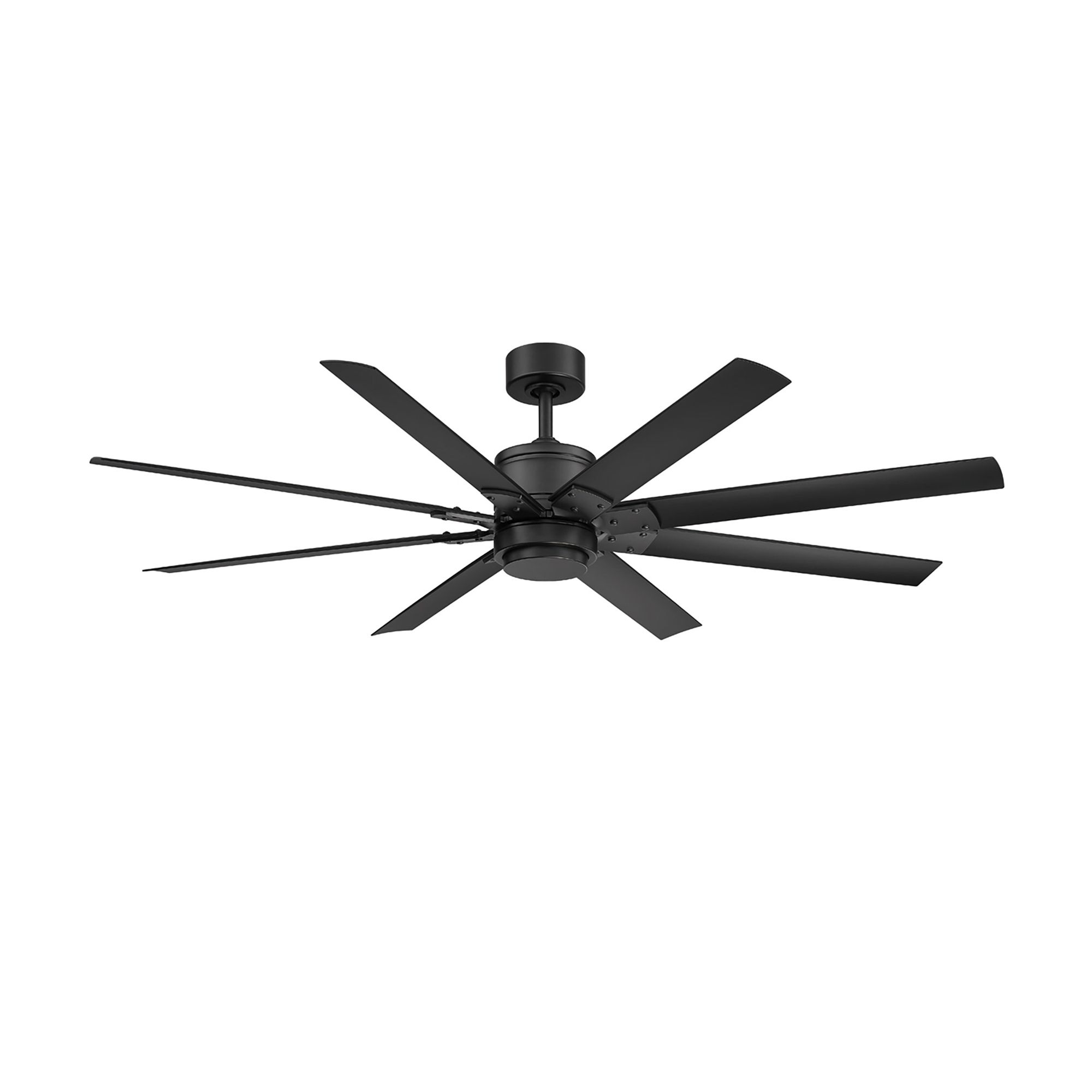 52" Modern Forms Renegade Matte Black LED Ceiling Fan - Made to Order in scene