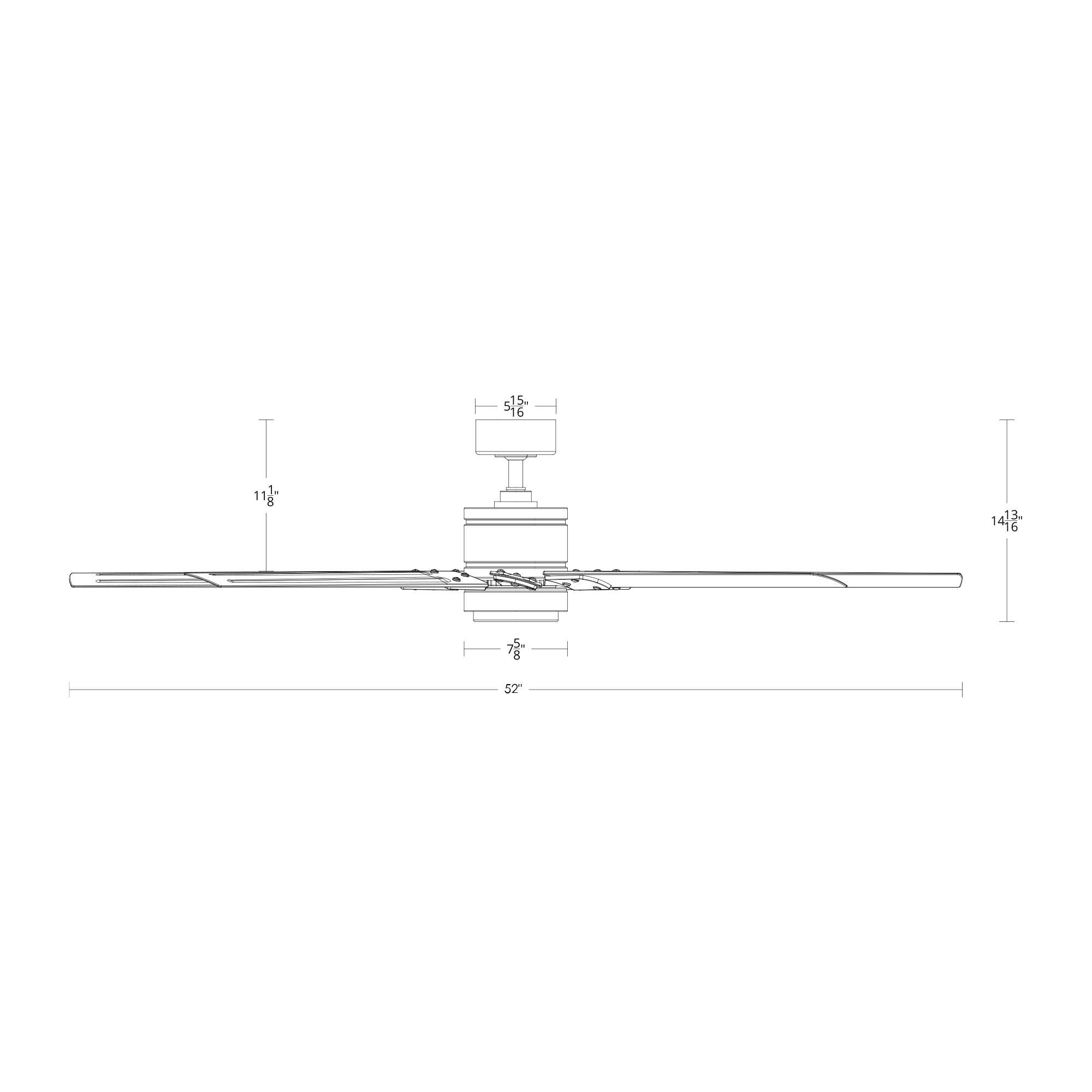 52" Modern Forms Renegade Matte Black LED Ceiling Fan - Made to Order in scene