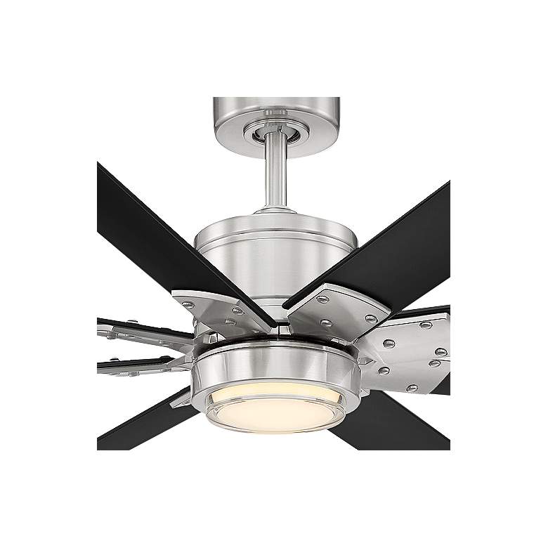 Image 3 52" Modern Forms Renegade Nickel LED Wet Rated Smart Ceiling Fan more views