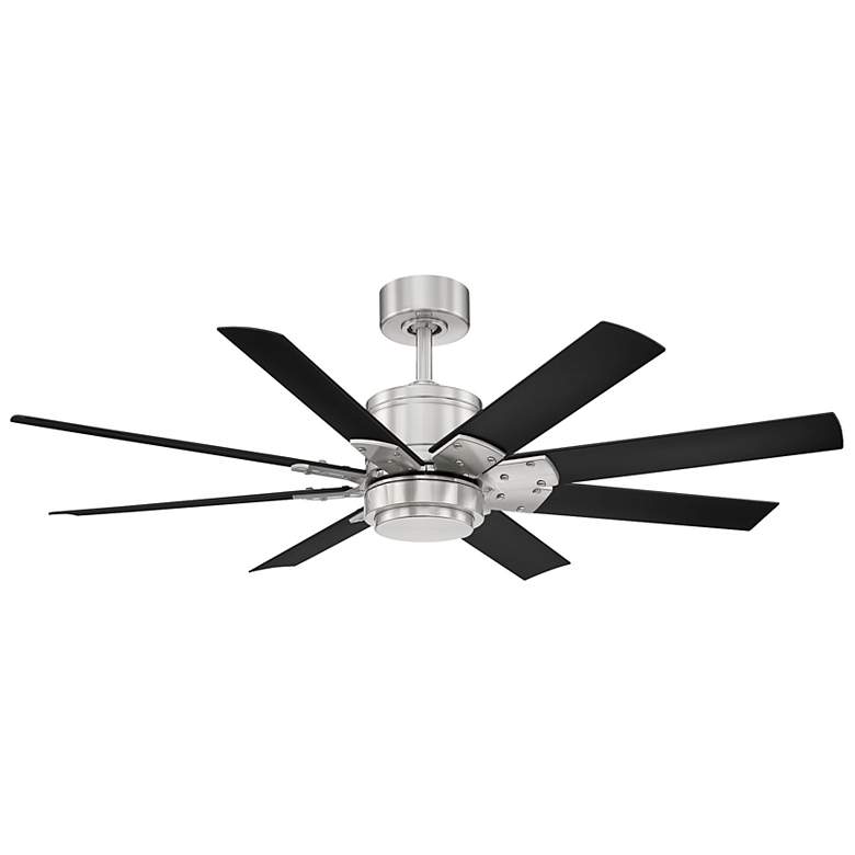 Image 5 52" Modern Forms Renegade Nickel LED Wet Rated Smart Ceiling Fan more views