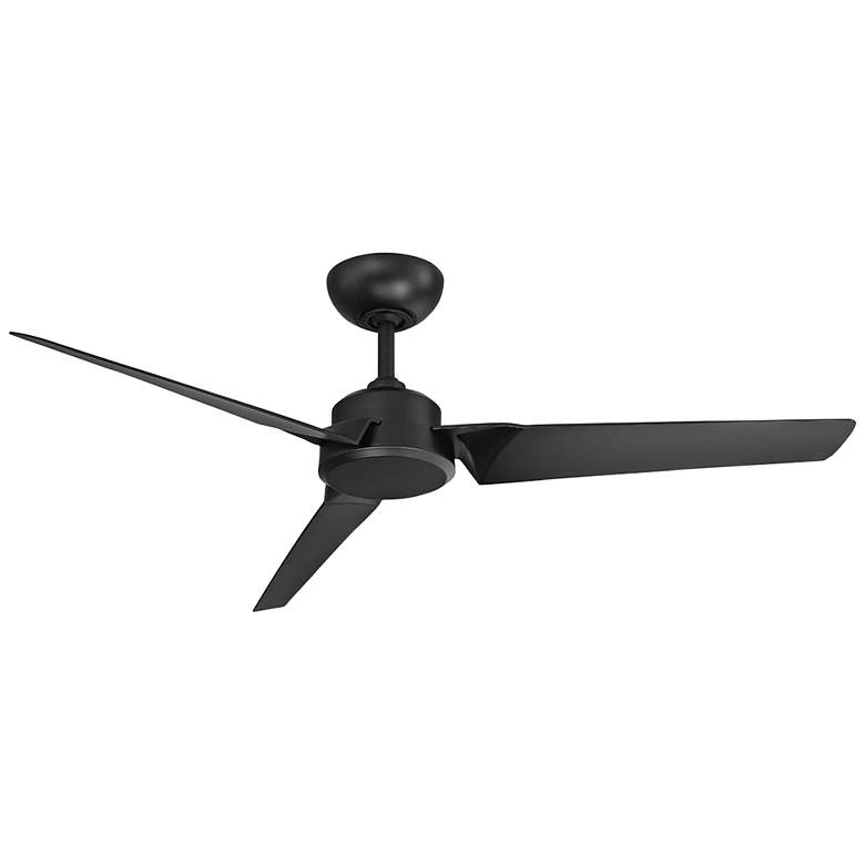Image 2 52" Modern Forms Roboto Matte Black Wet Rated Smart Ceiling Fan